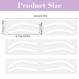 60 Pcs Eyebrow Stencil Stickers Disposable Adhesive Eyebrow Template Sticker for Shaping Airbrush Eyebrow Tape Shaper Template for Women Tinting Makeup