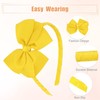 VOCOSTE Bow Hairbands, Bowknot Headband, Non-slip Fashion, Yellow 0.35 Inch