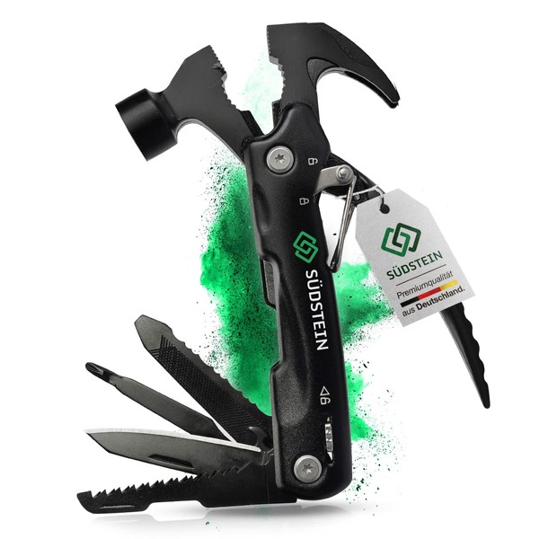 SÜDSTEIN 12-in-1 Multifunction Tool with Hammer, Flat Nose Pliers, Screwdrivers
