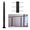 Muzata Black Cable Railing Post 36 Inch 36"x2"x2" Level Drilled