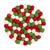 Mud Pie Christmas Pom Trivet, 8" dia