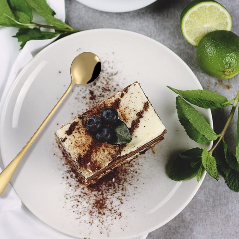 4 Pcs Long Handle Coffee Spoons, Long Handle Mixing Spoons