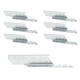 DOJA Barcelona Rafter Purlin Anchor, 170 x 32 mm, Right, Pack of 6, Heavy Duty Angle Connectors, Right Handed Beam Connectors for Building Construction, Bridges, Wood Connectors for Slats, Strips