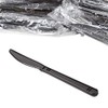 Individually Wrapped Black Heavy Weight Plastic Fork(200) + Knife(200) Set