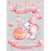 Great Granddaughter 1st Birthday Card (Grey Elephant)