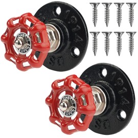 Jinsion Pack of 2 Clothes Hooks, Wall Hooks, Vintage Industrial Style, Retro Pipe Hooks, Iron Pipe Wall Mount for Antique Home Decor, Hanging Storage Shelf for Bathrobe, Towel, Bag, Umbrella