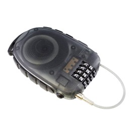 7Penn Steel Cable Lock with 4-Digit Tumbler Combination 3ft Long Cord in Black – Adjustable Combo for Bike Luggage