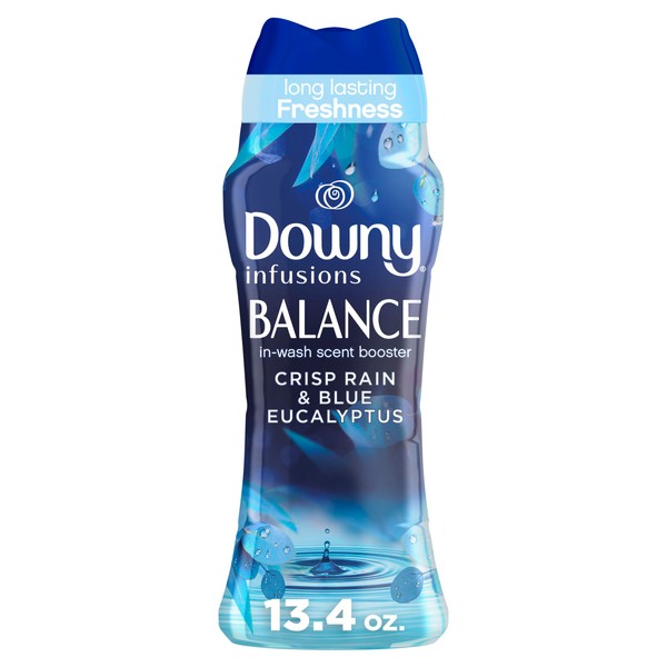 Downy Infusions In-Wash Laundry Scent Booster Beads, BALANCE, Crisp Rain and Blue Eucalyptus, 13.4 oz