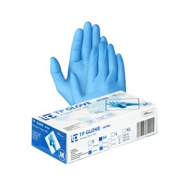 Gedikum Nitrile Disposable Gloves, Powder-Free, Latex-Free, Pack of 100/Box, Blue Nitrile Gloves, Available in Sizes XS, S, M, L, XL & XXL (XL)