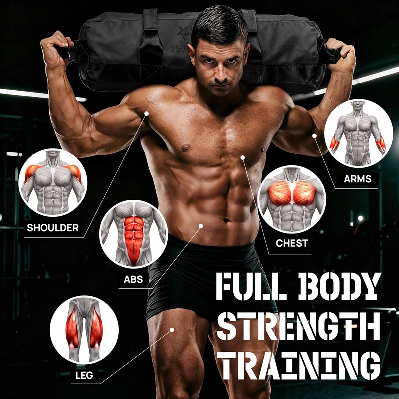 Yes4All Sandbags for Working Out, Unfilled Adjustable Sand Bags for