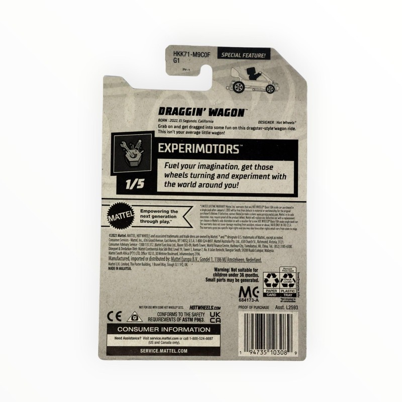 Hot Wheels Draggin Wagon, Experimotors 1/5 [Blue] 22/250