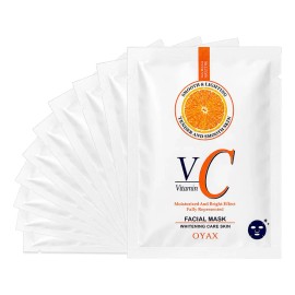 Caja 10 Mascarillas Skin Care Faciales Vitamina C Hidratante