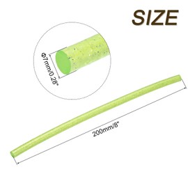 uxcell 30pcs Mini Hot Glue Sticks for Mini Glue Gun, 8-inch x 0.28-inch Glue Gun Sticks for Art DIY Craft, Glitter Clear Green