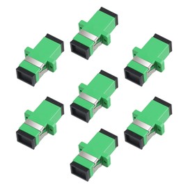 Duogalia 7 Pack SC/APC Fiber Optic Coupler SC Female to SC Female Simplex Singlemode Fiber Optical Adapter Network Internet Connector with Mount Panel