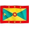 Runesol Grenada Flag, 91x152cm, 3ft x 5ft, 4 Grommets, Eyelet