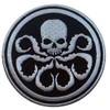 Silver Hydra Logo 3" Tall Embroidered Costume Patch