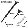 BLIKA 10 Pair 1/8" Black Cable Railing Kit Swage Toggle
