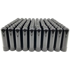 ZIOJOVK Essential Oil Aromatherapy Blank Nasal Inhaler Tubes (Includes 100 inhalers+110 unscented Wicks+5 Plastic Droppers+2 Plastic Tweezers)-Black.