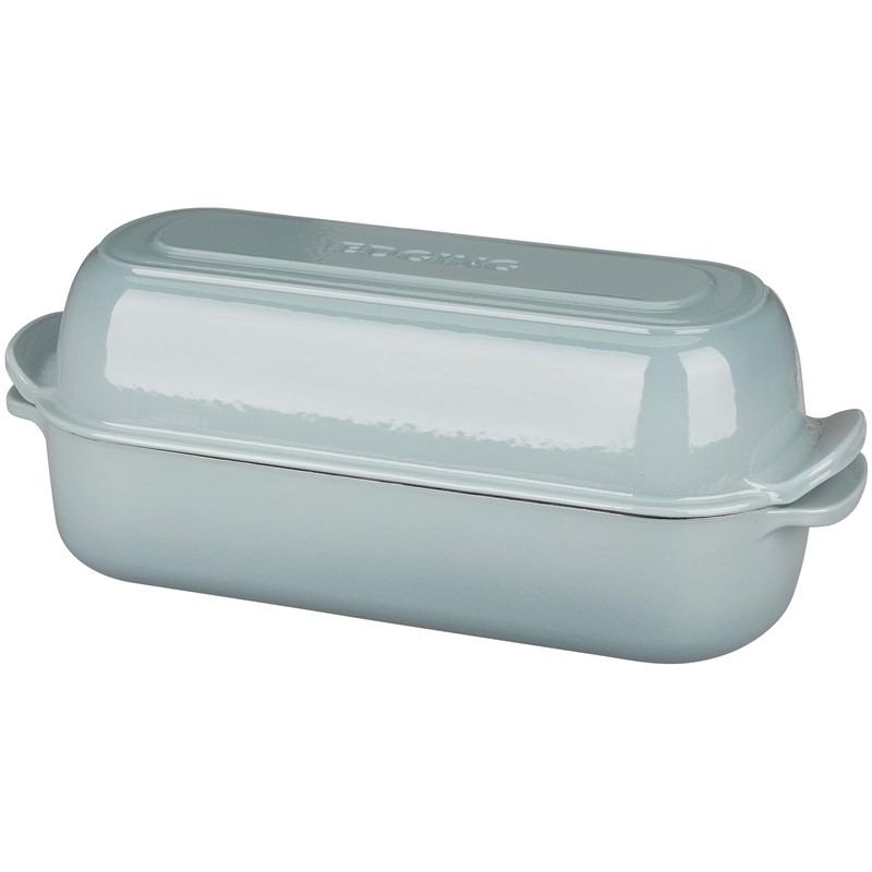 Enameled Cast Iron Loaf Pan with Lid, Dutch Oven Bread