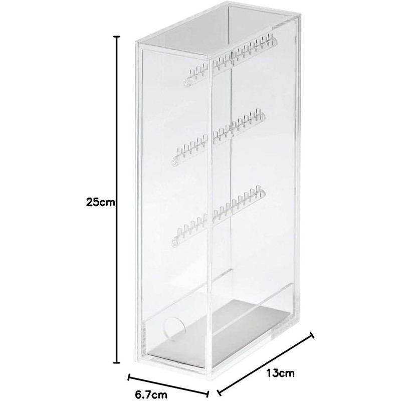 MUJI 18958207 Acrylic Necklace and Earring Stand, Approx. Width 2.6