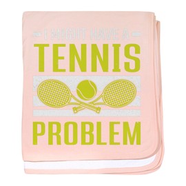 CafePress Tennis Racket I Might Have A Tennis P Baby Blanket, Super Soft Newborn Swaddle