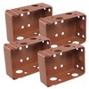 ZZLZX 4PCS 2 inch Brown Low Profile Box Mounting Bracket