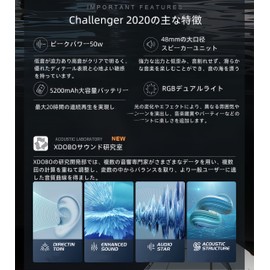 xdobo Landscape Vertical Bluetooth Speaker Bluetooth 5.3 Loud Stereo Super Bass Waterproof Wireless Speaker Waterproof PC TV Speaker