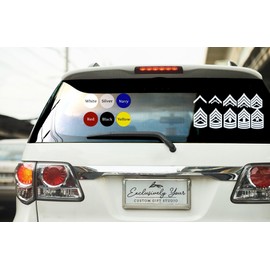 USMC Staff Sergeant Window Decal Pair (Navy)