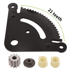 LFGUD 21 Teeth Steering Sector Pinion Gear W/Bushings Kit for John Deere LA Series Parts LA120, LA125, LA130, LA135, LA140, LA145, LA150 Replace GX21924BLE, GX20053, GX20054