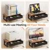 HEWORLIF Computer Monitor Stand Riser with Drawer, 2-Tier Desk Accessories