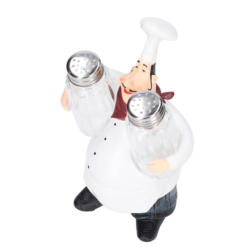 Chef Statue Salt Shakers Set Adorable Statue Vivid Details Resin