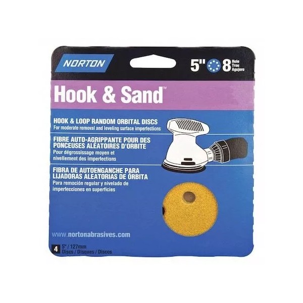 Norton Abrasives 07660749159 Hook-And-Loop Sanding Disc,5" Dia.