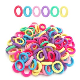 Children's Hair Elastics, Children's Hair Elastics, Small, Large Capacity, Set of 100, Cute, Large Amount of Hair Elastics, Stylish, Girls, Baby Nursery School