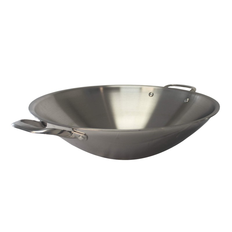 SL-PA400A: 16.5″ Stainless Steel Wok with Lid (Induction Ready)