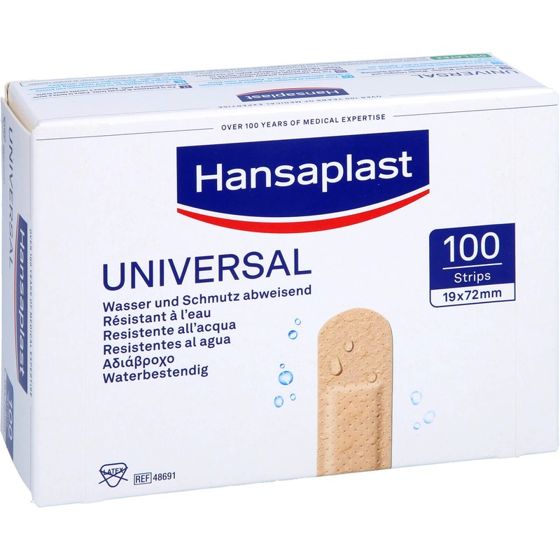 HANSAPLAST Universal Strips Waterres.19x72 mm Pack of 100