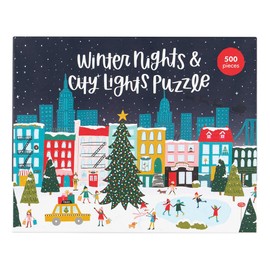 Pippi Post Winter Nights & City Lights Jigsaw Puzzle for Adults 500 Pieces, Christmas Puzzles, Fun Gifts for Puzzle Lovers