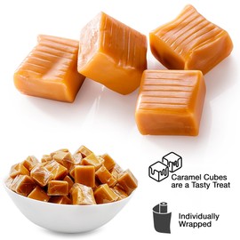 Caramel Cubes Candy Individually Wrapped - 2 Pound Bulk Bag - Caramel Candy Soft Classic Chewy Candy For Holidays, Christmas, Or Any Occasion