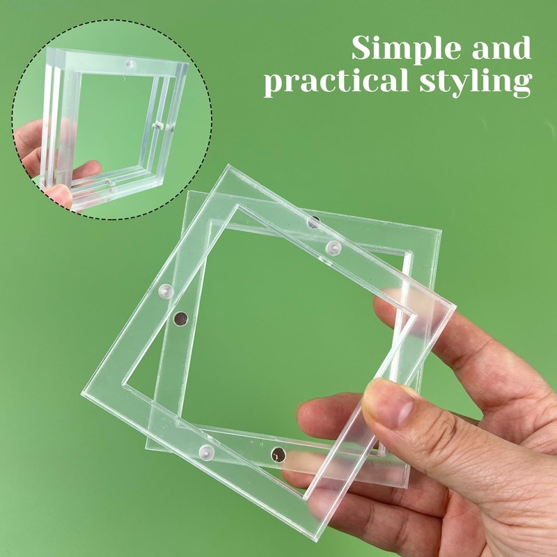Acrylic Cookie Stencils Partner, 3.54"x3.54" Magnetic Cookie Stencil Frame Stencil