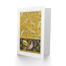Artery8 Maurice Pillard Verneuil Art Card Poppy Pigeon and Coral Fish Patterns