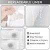 TWLSNCD No Hook Shower Curtain and Liner Set, Ombre Brown