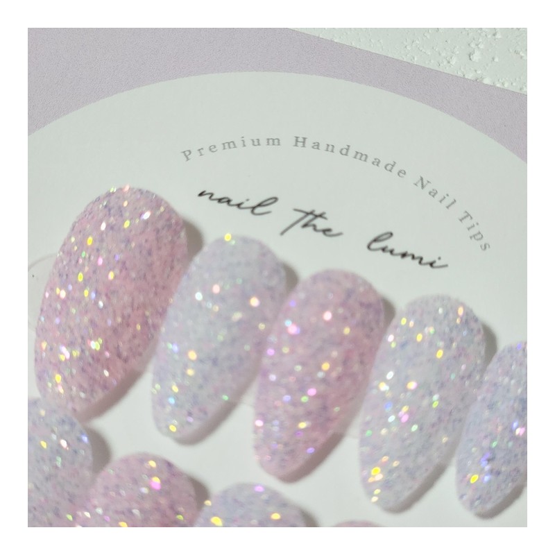 Moonlit Veil Handmade Nail Tip - Stiletto / Moonlit Veil