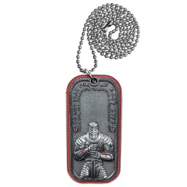 BHealthLife Knights Templar Challenge Coin Religious Dog Tag Pendant Necklace Red Cross Commemorative Gift