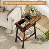 End Table with Charging Station, Flip Top Side Table with