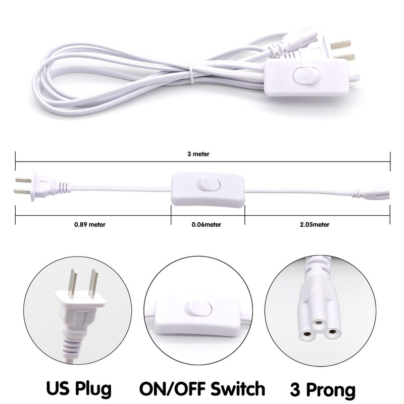10FT 3 Meter T5 T8 LED Tube Light Power Extension
