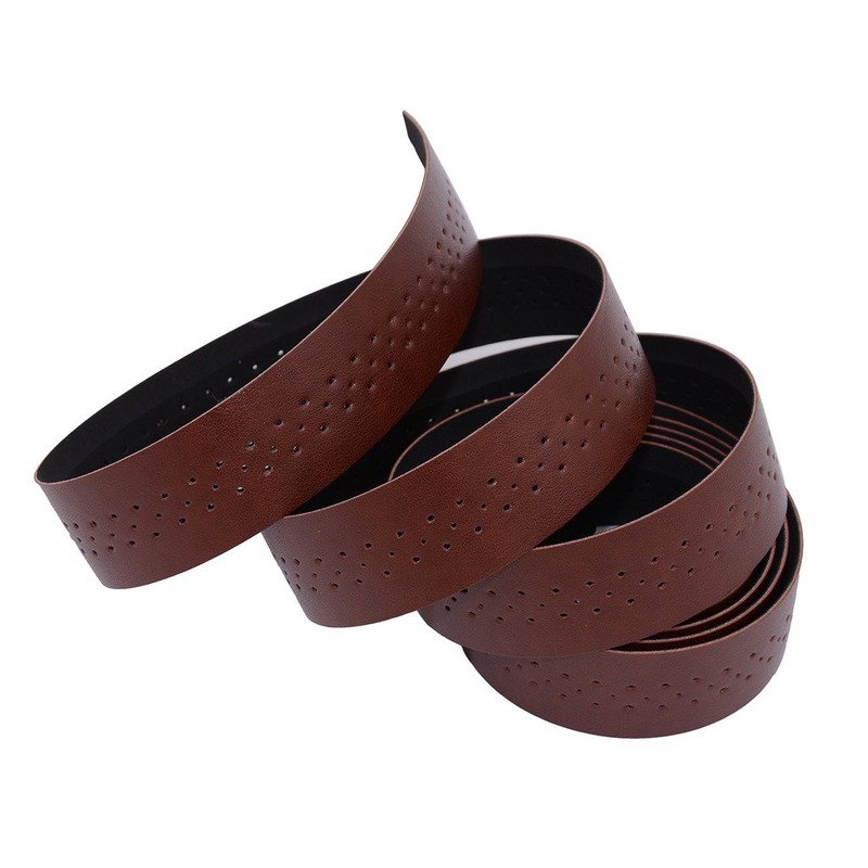 KINGOU Dark Brown Handlebar Tape Luxury PU Leather Bar Tape
