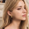 shinelab 14K Gold Plated Chunky Gold Earrings for Women Knot