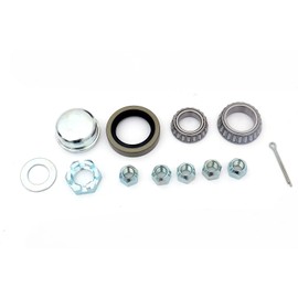UCUT Trailer Hub Assembly,5-Bolt on 4-1/2" Circle Compatible with 3,500 lbs axle,with 1-3/8" to 1-1/16" Tapered Spindle and Bearings
