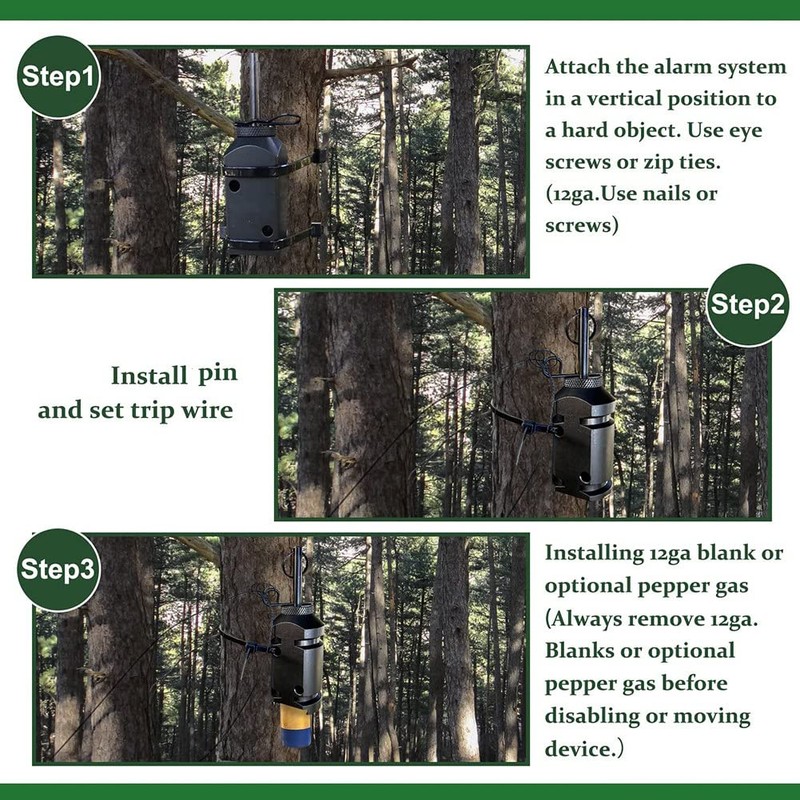 Souhgaue Trip Wire Alarm Device,12 Gauge Camping Trip Alarm, Perimeter