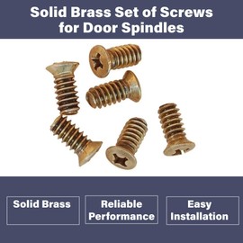 Van Dyke's Restorers Classic Set of Screws for Door Spindles – Pack of 20, Solid Brass Oval Head Phillips Screws, 10-24 Thread, 3/8" Long