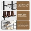 HQXING 5-Tier Shoe Rack Organizer, Metal Mesh Shoe Storage Shelf,